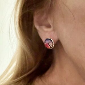 5 for $25! Tree of Life Silver Stud Earrings